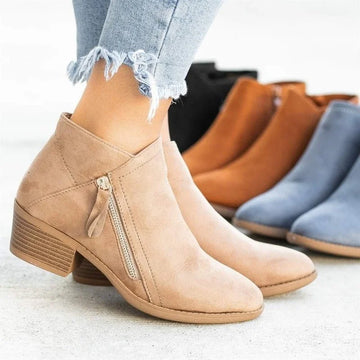 Tate Zip Ankle Boots